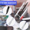 9 Pieces Carbon Fiber Plastic Scraper Lottery Ticket Tool Multi Purpose Scraper Non Scratch Cleaning Tool Small and Narrow Plastic Scraper Label for Removing Stickers, Labels, Oil Stains, Food, Dirt