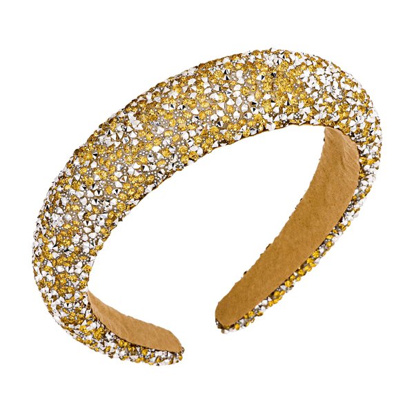 Jaciya Gold Headband for Women Girls Hair Accessories Rhinestone Headband Glitter Sparkle Head Band Women's Fashion Hairband