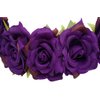 Sanrich Rose Flower Crown Fake Flower Crowns Headbands For Women Girl Rose Floral Head Piece Maternity Photoshoot Realistic Hair Crown Pet Headband Flower Wreath (purple)