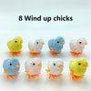 rosuncomeili 8 Pack Wind Up Chicks Easter Chicks Party Favors Birthday Gifts Easter Basket Stuffers for Kids,Toddlers Prefilled Easter Eggs Wind Up Toys