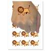 Ferocious and Adorable Little Maned Lion Temporary Tattoo Water Resistant Fake Body Art Set Collection - 15 2" Tattoos (1 Sheet)