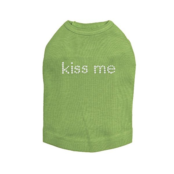 Kiss Me Dog Shirt 4XL Lime Green