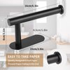 LAYUKI Toilet Paper Holder,Matt Black,Wall Mount,Upgraded Adhesive Toilet Paper Roll Holder,no Drilling,Bathroom/Rv/Washroom, SUS 304 Stainless Steel, Rustproof (Black, 1 Piece)
