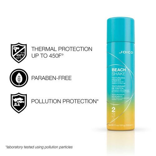 Joico Beach Shake Texturizing Finisher | For Medium to Thick Hair | Thermal Heat Protection | Quick-Dry Satin Finish | Protect Against Pollution | With Bees Wax & Coconut Oil | Paraben Free | 250mL
