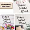 Vivegate Thankful Grateful Blessed Metal Wall Art Decor - 17.5"X15.5" 3 Pieces Black Thankful Grateful Blessed sign for Home Decor Be Grateful Wall Art