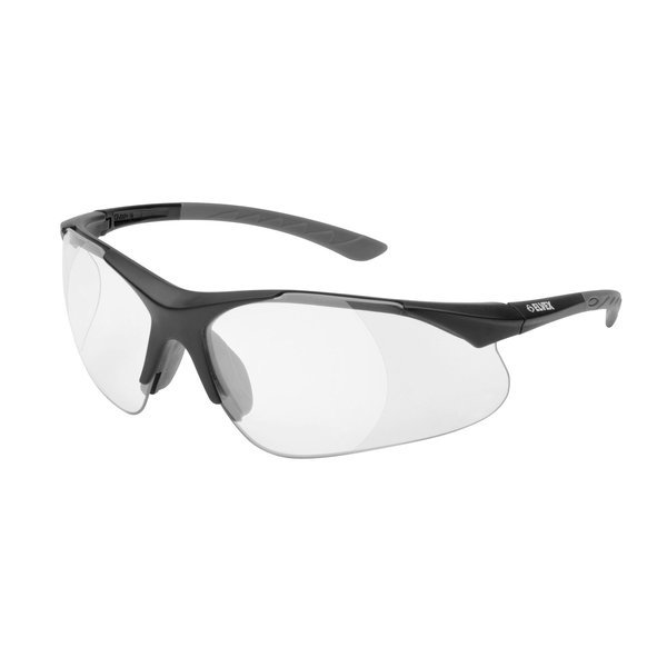 Delta Plus - RX-500C-0.75 RX-500C 0.75 Diopter Full Lens Magnifier Safety Glasses, Black Frame /Clear Lens