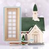 AUEAR, 1:12 Dollhouse Miniature Furniture Unpaint Wooden Doors for DIY Scene Doll Home Furniture Craft (14 Panel)