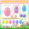 OCTERIC 120 Pcs Pastel Colorful Plastic Easter Eggs Bulk, 2.3 ", Fillable Empty Easter Eggs for Fillling Candy, Treats, Easter Hunt Basket Suffers Fillers, Easter Theme Party Favors