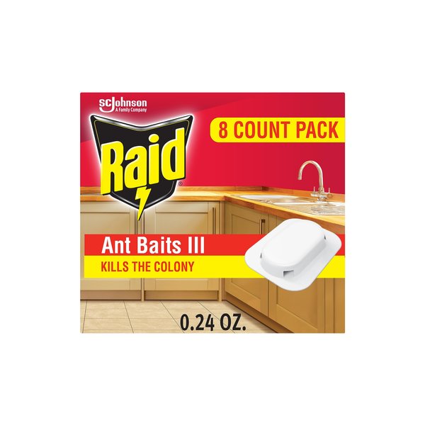 Raid Ant Killer Baits, Child Resistant Bug Killer for Indoor Home Use, 0.24 Oz, 8 Count