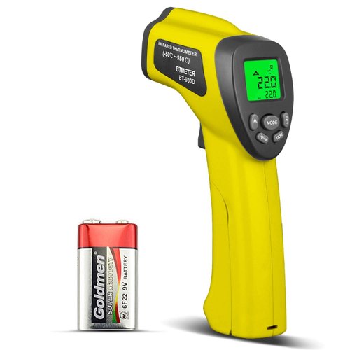 BTMETER BT-980D D:S 12:1 Handheld Industrial Infrared Thermometer, Digital Non-Contact Laser Temperature Gun for -58℉ to 1022℉(-50°C ~ 550°C) - NOT for Human Temp