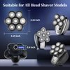 Electric Shaver Replacement Head Upgraded 7D Mens Electric Shaving Head Freedom Bald Shavers Blades Wet & Dry Electric Razor Floating Replacement Heads Close Head Shavers Replacement Blades (Gray)