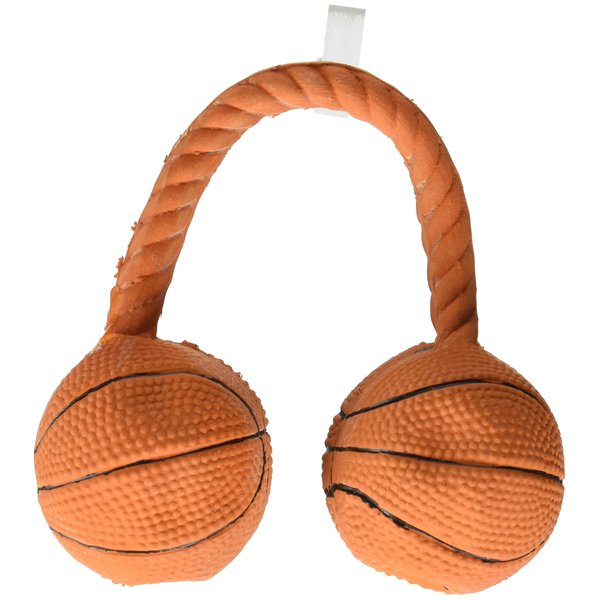 Boss Pet Latex Basketball Dumbbell with Squeaker Dog Toy