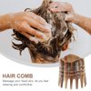 Healifty Natural Horn Comb Head Scalp Massager Portable Massage Hair Smoothing Comb Gua Sha Tool for Girls Women Ladies Men