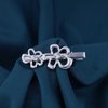 Iaceble Flower Hair Clip Hairpin Silver Metal Hairclip Pin Minimalist Flower Side Clip Barrette Hollow Flower Alligator Hair Clips Decorative Hair Accessories for Women and Girls