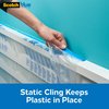 ScotchBlue Pre Plastic Painters Tape, 48 in x 30yd, Tape & Masking Film Combined in One Product, Static Cling to Stay in One Place, No Residue Masking Tape, Film Unfolds to 48" Wide (PT2093EL-48)