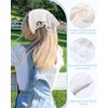 HAIMEIKANG Hair Scarf Bandana Handband for Women - 3Pcs Chiffon Head Scarf for Women's Hair, Non Slip Lace Triangle Kerchief Women’s Hair Bands (Solid Color)