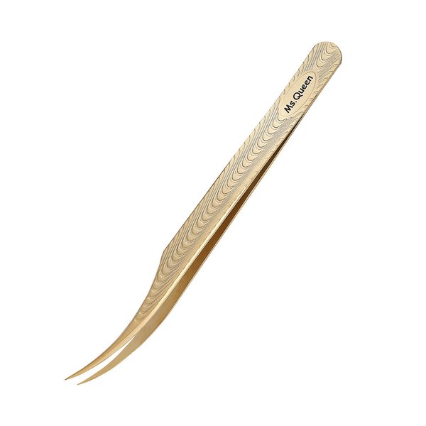 Ms.Queen Lash Extension Tweezers-Dolphin Shape Tip Isolation Tweezers for Classic Volume Eyelash Extensions
