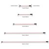 30 Pcs 3-Pin Extension Cable Cord Male to Female Lead Wire Connectors for Servo Extension Connection Control Board Remote Control Parts - 5 Sizes