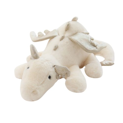 Dragon Stuffed Animal Plush Toy Cute Dragon Plush Toys with Wings Soft Cartoon Flying Dragon Pillow Plushies Doll Gifts for Baby Kids Boys Girls (White, 23.62 inch)