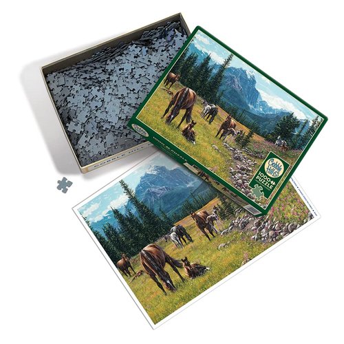 Cobble Hill 1000 Piece Puzzle - Horse Meadow - Sample Poster Included