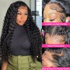 Vipetal 13x6 Deep Wave Lace Front Wigs Human Hair Wigs for Women 180% Density HD Transparent Deep Curly Lace Frontal Wigs Human Hair Pre Plucked with Baby Hair Natural Color (30 Inch)