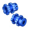 4pcs FriHobby 17mm Wheel Spacer Splined Wheel Hex Hub & Nut Compatible with Traxxas E-Revo Revo 3.3 E-Maxx T-Maxx Summit Slayer Pro 4X4 Losi Baja Rey 1/10 RC Monster Truck (Navy Blue)