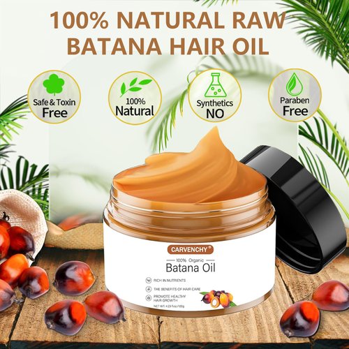 NAISSIYA Raw Batana Oil for Hair Growth,100% Natural Pure,Unrefined Batana Oil Dr. Sebi Organic Hair Oil from Honduras-Prevent Hair Loss,Restore Dry Damanged Hair,Moisturize Scalp 4.23 fl oz