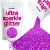 Hemway Ultra Sparkle Glitter - Multi-Size Chunky Fine Cosmetic Glitter Mix for Body Face Hair Eye Nail Art Festival, Crafts for Tumbler Resin Decorations - Purple Holographic - 100g / 3.5oz
