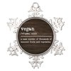 Vegan Noun Definition Snowflake Ornaments Concept Text Typography Frame Silver Christmas Ornament Xmas Party Decorations Funny Quotes & Sayings Custom Christmas Bauble for Friends Families
