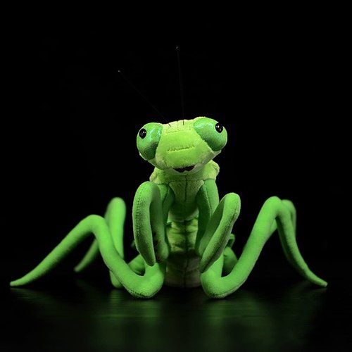 double bread Green Mantis Plush Toy - Simulation 12" Soft Realistic Green Mantis Stuffed Animals, Cute Insect Toys Real Plushie Toy, Unique Plush Gift Collection for Kids