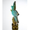 Starfish with Aagean Blue Glass Lamp Finial Antique Metal 2.25" h