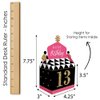 Big Dot of Happiness Chic 13th Birthday - Pink, Black and Gold - Treat Box Party Favors - Birthday Party Goodie Gable Boxes - Set of 12