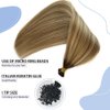 Silver I Tip Hair Extensions Human Hair Pre bonded Cold Fusion Hair Stick Tip Real Remy Hair Piece for Women Invisible Keratin I Tip Hair 16Inch 100 Strands 50G Silver Microlink Hair Extensions