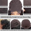 ESIWONHAIR Straight 4x4 Lace Front Wigs for Black Women Glueless Human Hair Brazilian Virgin HD Transparent Silky Straight Lace Closure Wigs Pre-Plucked with Baby Hair (16Inch, Natural Color)
