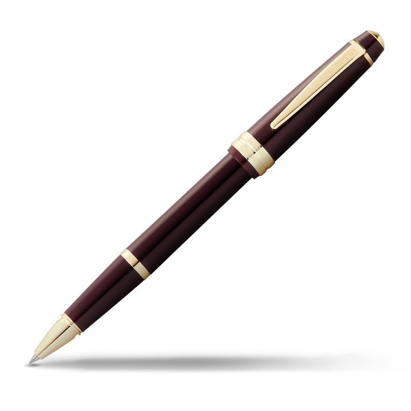 Cross Bailey Light Refillable Rollerball Pen Presented in a Everyday Gift Box - Medium Point, Black Ink, Polished Burgundy