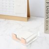 Rose Gold Sticky Note Holder Clear Post Note Holder Acrylic Memo Pad Holder Notpad Dispenser for Office Home School Elegant Desk Accessory