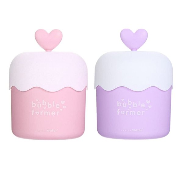 2 Pcs Plastic Bubble Foamer, Whip Bubble Maker, Facial Cleanser Foam Maker Cup, Bubble Foamer Device for Face Cleaning
