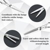 VXKOCZS Professional Hair Scissors Set include Barber Scissors and Thinning Shears,hair cutting scissors, ergonomic blades, hair cutting shears for men, women, children and pets (6 PCS)