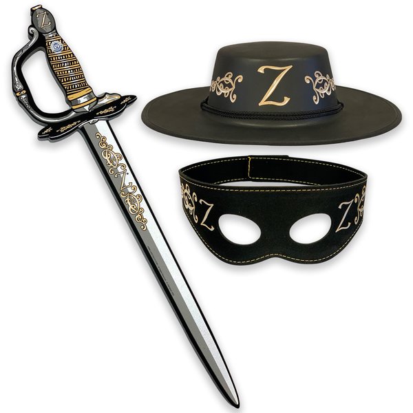 Liontouch Z-Bandit Set - Sword, Mask & Hat | Pretend Play Toy Set for Masked Avengers in Durable Foam | Ideal Accessories for Boy’s Dress-Up, Fancy Dress, Roleplay & Costumes