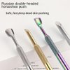 3 Pack Stainless Steel Cuticle Pusher Professional Double-Ended Nail Cuticle Kit Dead Skin Cuticle Trimmer Stick Manicure Polish Tools for Home Manicure Beauty Salon