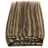 Sunny Weft Hair Extensions Human Hair Brown Sew in Extensions Highlights Hair Wefts Human Hair Sew in Dark Brown Highlights Caramel Blonde Sew in Hair Extensions Real Human Hair 18inch 100g
