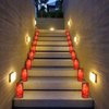 NURADA Flickering Flameless Candles: Built-in Star String Lights 3D Wick Acrylic Battery Operated LED Pillar Candles with Remote and Timer for Wedding Birthday Halloween Decor - Red 3 Pack