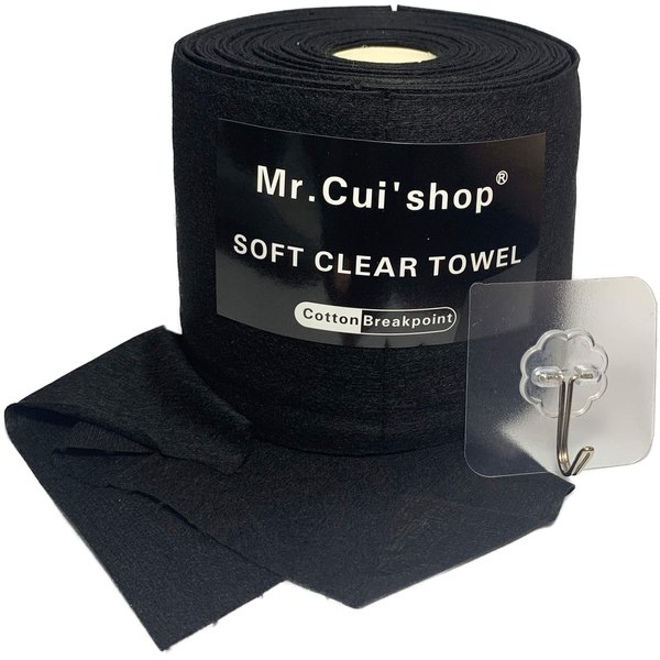 100% Natural Charcoal Fiber Cloths - Wet or Dry Disposable Clean Face Towel - Makeup Remover - Clean Facial Soft Pads For Sensitive Skin - Water Wipes - Cosmetic Pads - 60Pcs/Roll