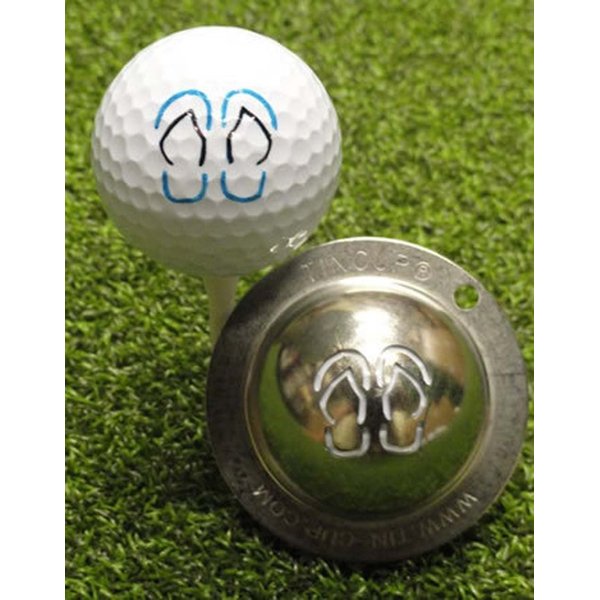 Tin Cup Golf Ball Custom Marker Alignment Tool Models (Flop Shot (Flip Flops))