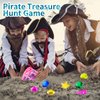 NHBTYKL 28 Pcs Colorful Diving Gem Pool Toys Set with Treasure Pirate Box Summer Swimming Gem Pirate Diving Toys Underwater Toy for Pool Use Treasures Gift Sets (Multicolor 30-40mm)