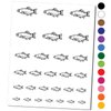 Rainbow Trout Fish with Spots Fishing Temporary Tattoo Water Resistant Fake Body Art Set Collection - Orange (One Sheet)