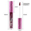 Boobeen Metallic Liquid Lipsticks Matte Lips Lipstick Pearl Glitter Lip Gloss High Pigment Long Lasting Nonstick Lip Glaze Makeup for Women and Girls (C-07)