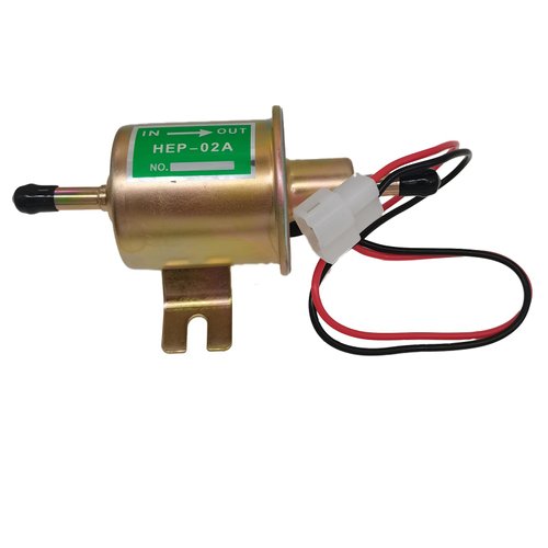 HEP-02A 12V Electric Fuel Pump Metal Solid Petrol 12 Volts Replacement For Motorcycle Carburetor ATV Trucks Boats For Gasoline or Diesel Engine HEP02A Low Pressure Gas Diesel Fuel Pump 2.5-4psi