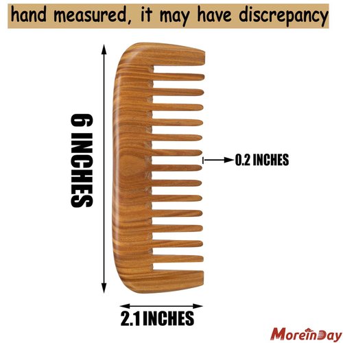 The Moreinday Wooden Comb Wide Tooth Comb Wood Comb for Women Hair Comb for Men - Sandalwood Comb