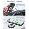 EWA MagOne Solo (Plate Edition) Phone Grip with Leather Finger Strap, Removable Magnetic Ring Holder Loop, Double-Sided Magnetic Accessories for Phone, No Stand-Black